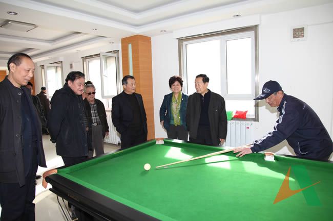 集团公司领导与老干部共同参观活动中心